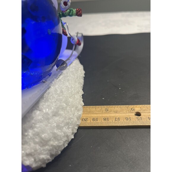 Acrylic Light Up Color Changing Snowman Sledding Christmas JCP JC Penney Tested - Picture 9 of 16